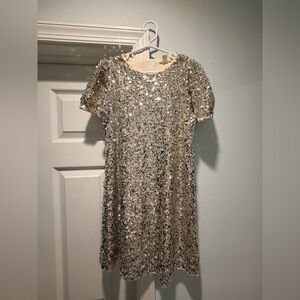 Crewcuts Sparkling Silver Sequin Mini Dress